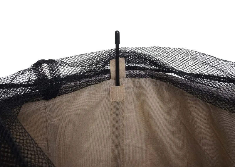 Panier à linge bac à linge avec filet 1 compartiment 56 x 49 x 30 cm 82l beige 04_0006476