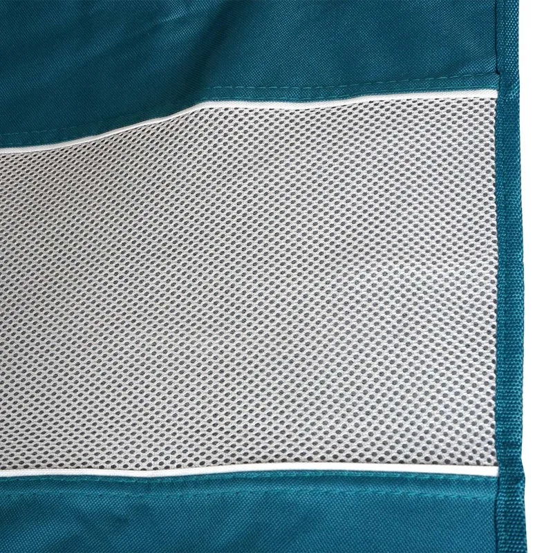 Chaise de camping pliable pêche avec porte-gobelet housse de protection lavable tissu turquoise 04_0006242