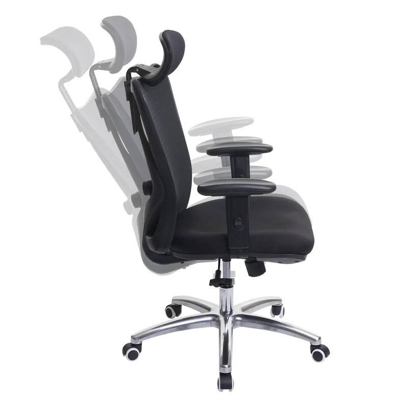 Fauteuil de bureau support lombaire ergonomique réglable sur 3 positions en maille noir 04_0006214