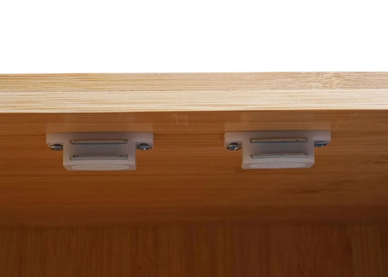 Buffet armoire commode 3 portes fermeture magnétique en bambou 81x97x34 cm 04_0005984