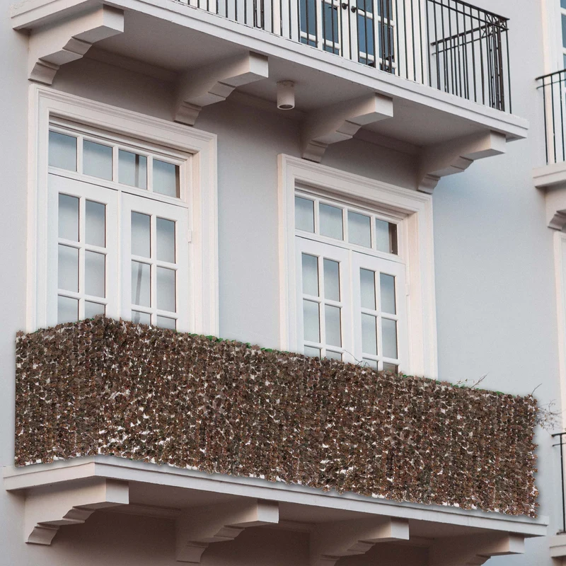 Brise-vue pour balcon protection contre le vent pour clôture de balcon terrasse 500x150 cm marron érable 04_0005948