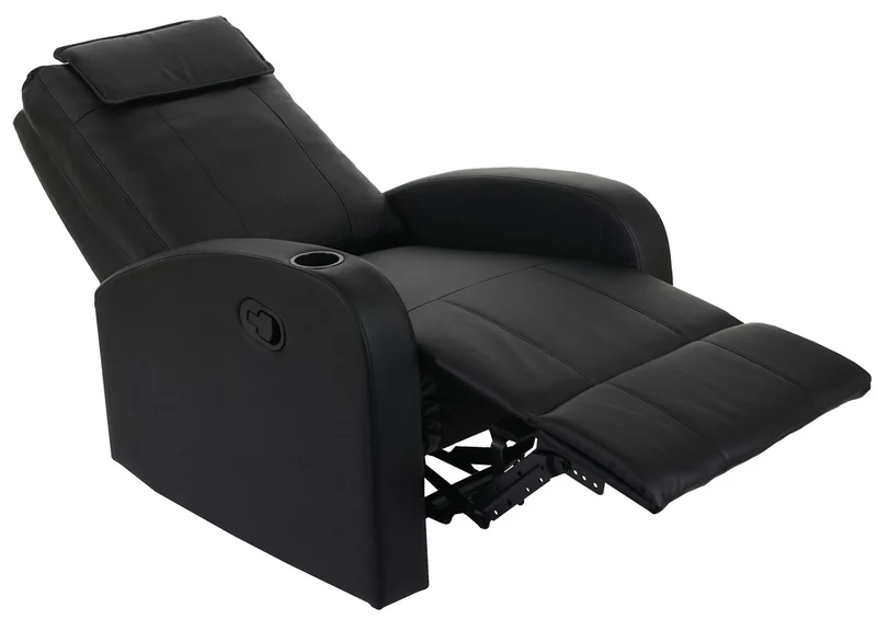 Fauteuil TV relaxation inclinable en PVC noir 04_0001993