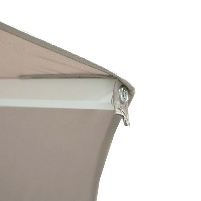Parasol pour restauration Ø 5m mât polyester/aluminium blanc 28kg rouge sans pied 04_0003858