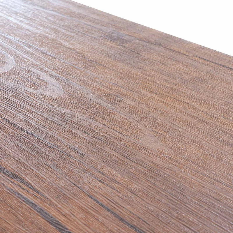 Table basse table de salon design industriel 41x120x60cm en métal MDF aspect chêne sauvage 04_0005007