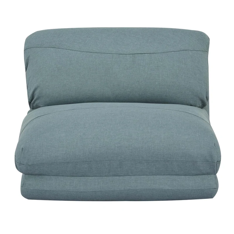 Chaise-lit canapé matelas de relaxation en tissu/textile gris-bleu 04_0003101