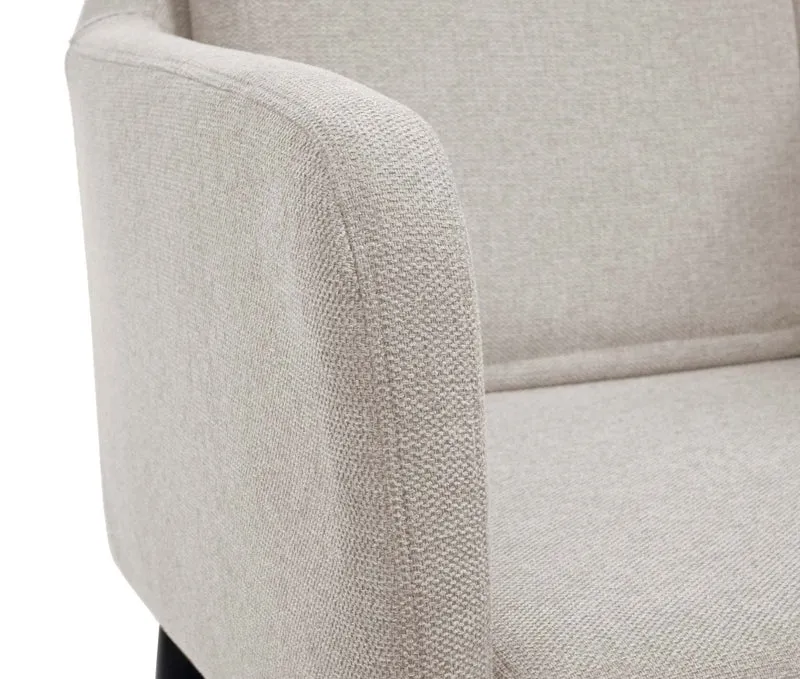 Lot de 6 chaises de salle à manger moderne et confortable en tissu / textile crème 04_0002124