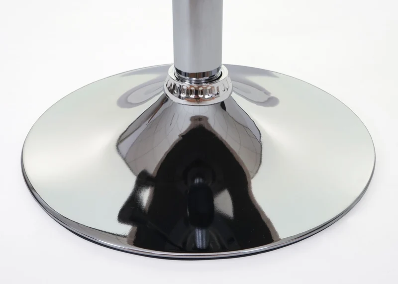 Lot de 2 tabourets siège pivotant réglable en hauteur Ø 35cm en PVC crème 04_0000504