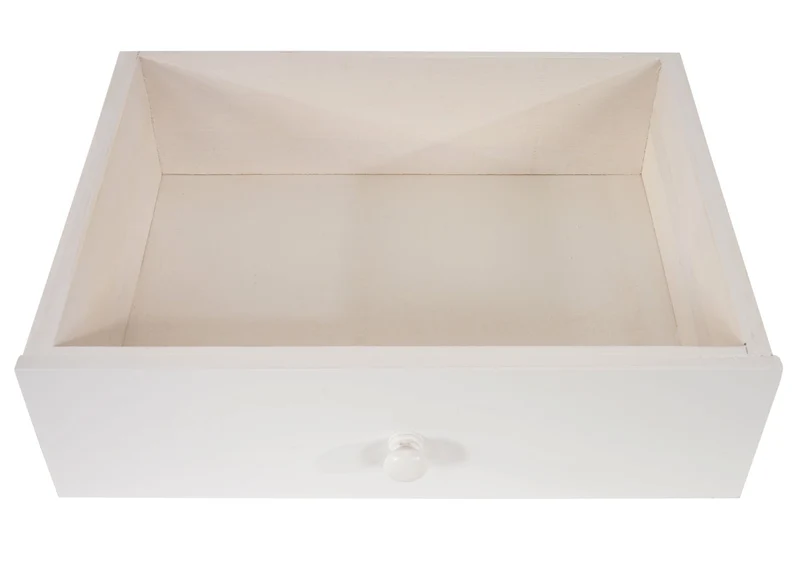 Meuble d'appoint table de chevet design rétro avec tiroirs 59x40x30cm en bois blanc 04_0002894