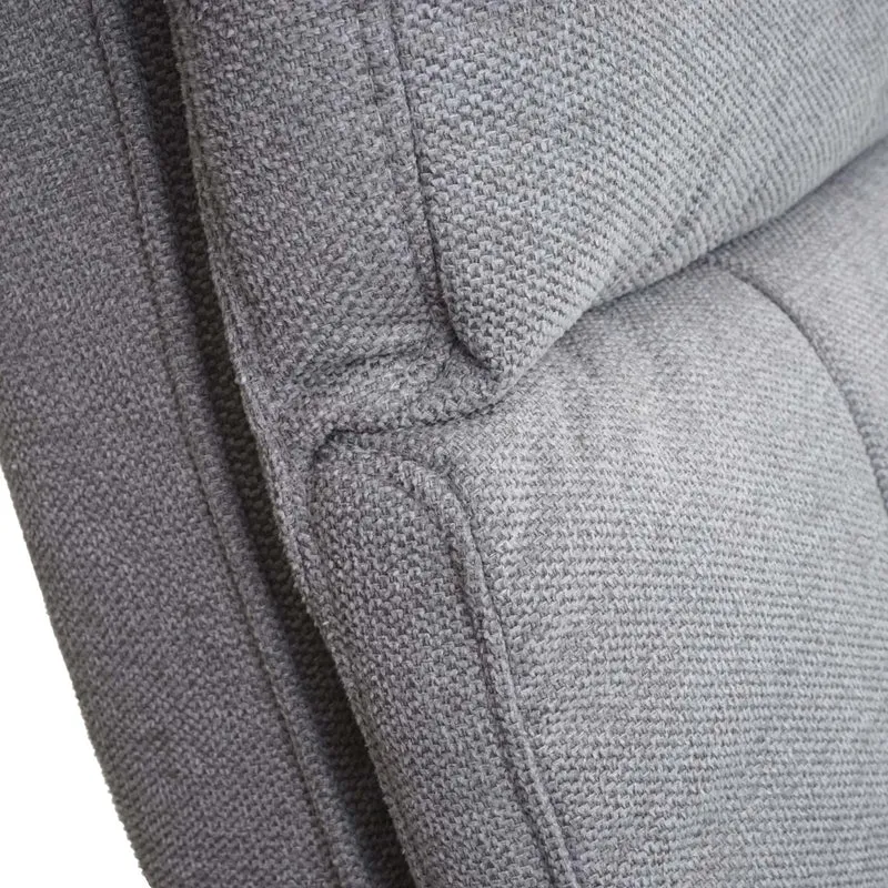 Fauteuil de relaxation TV repose-pieds avec compartiment de rangement en tissu gris 04_0001945