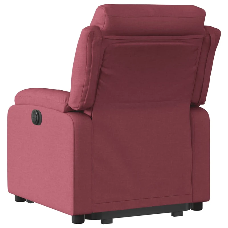Fauteuil relax TV fonction de levage électrique très confortable en tissu rouge bordeaux DEC028549