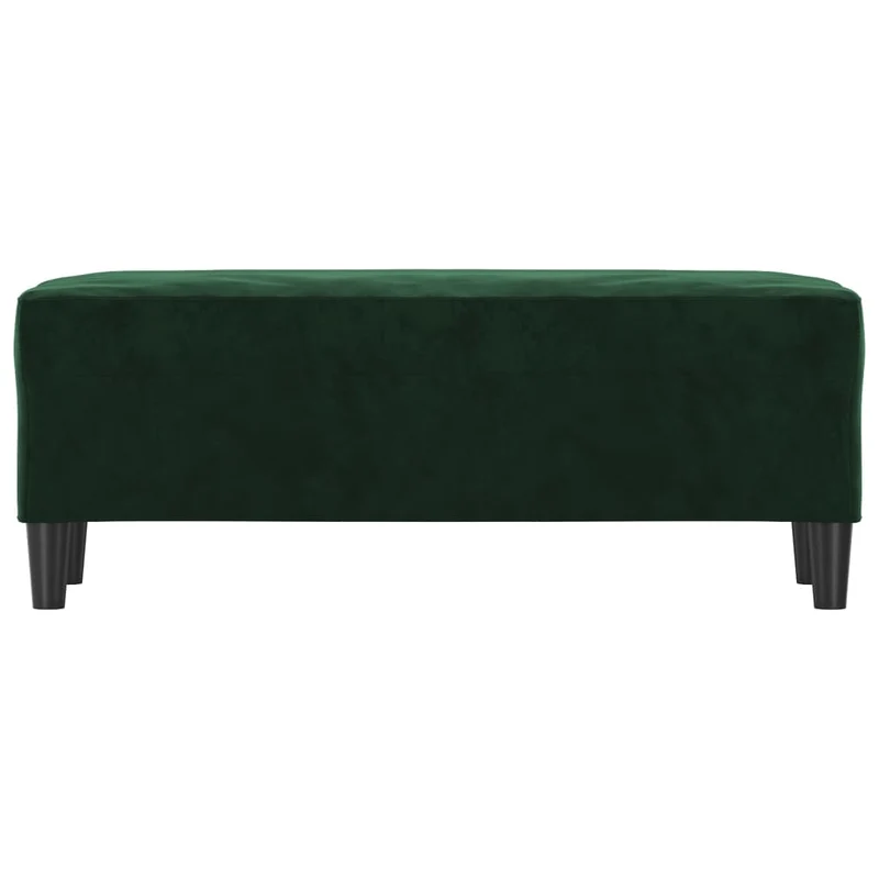 Banquette banc d'entrée bout de lit 100 x 35 x 41 cm en velours vert DEC024688