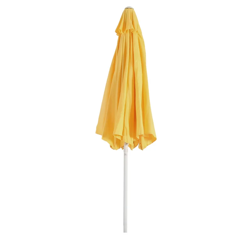 Parasol de jardin diamètre 3m inclinable mécanisme d'ouverture par manivelle polyester/aluminium 5kg jaune 04_0008026