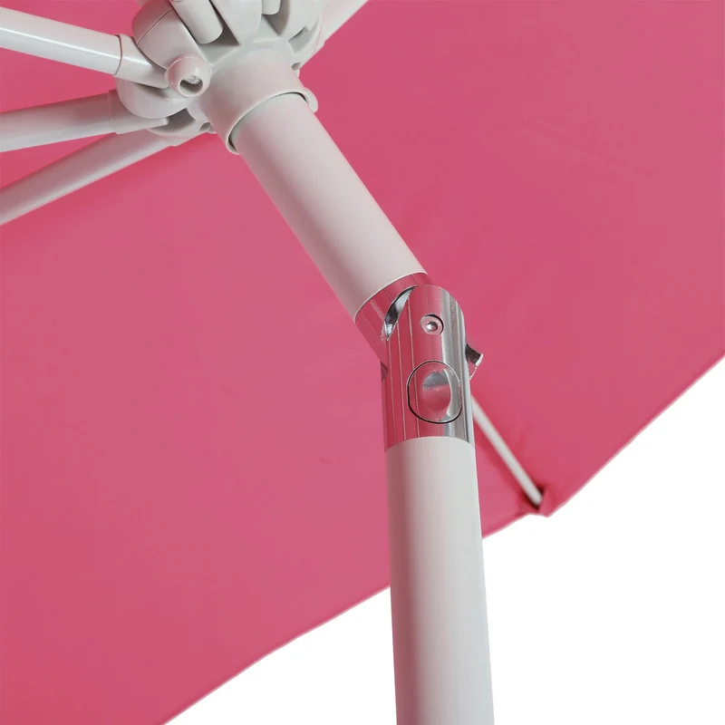 Parasol de jardin Ø 3m inclinable polyester/aluminium 5kg rose 04_0003881