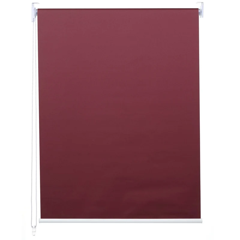 Store enrouleur de fenêtre occultant protection solaire store à tirage latéral 60x160cm opaque bordeaux 04_0004595