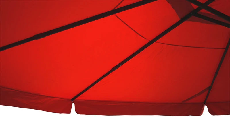 Parasol de restauration sans volant Ø 5m polyester/aluminium 28kg crème avec pied 04_0003863