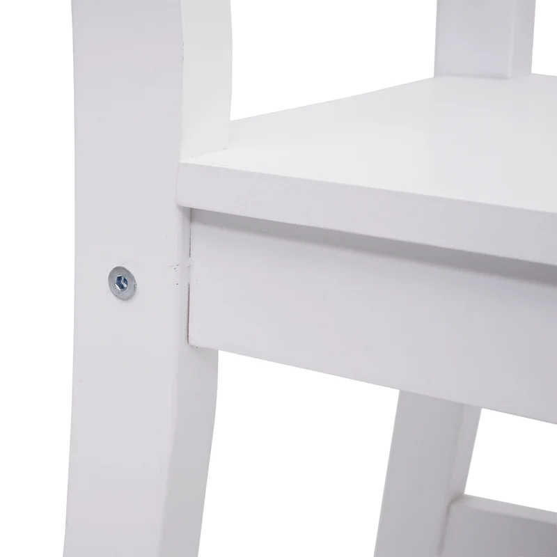 Lot de 2 chaises de cuisine design rustique en bois de pin blanc 04_0007353