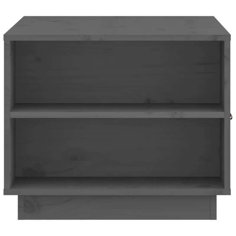 Table basse avec étagères de rangement design rustique moderne 100 x 50 x 41 cm bois de pin gris DEC039154