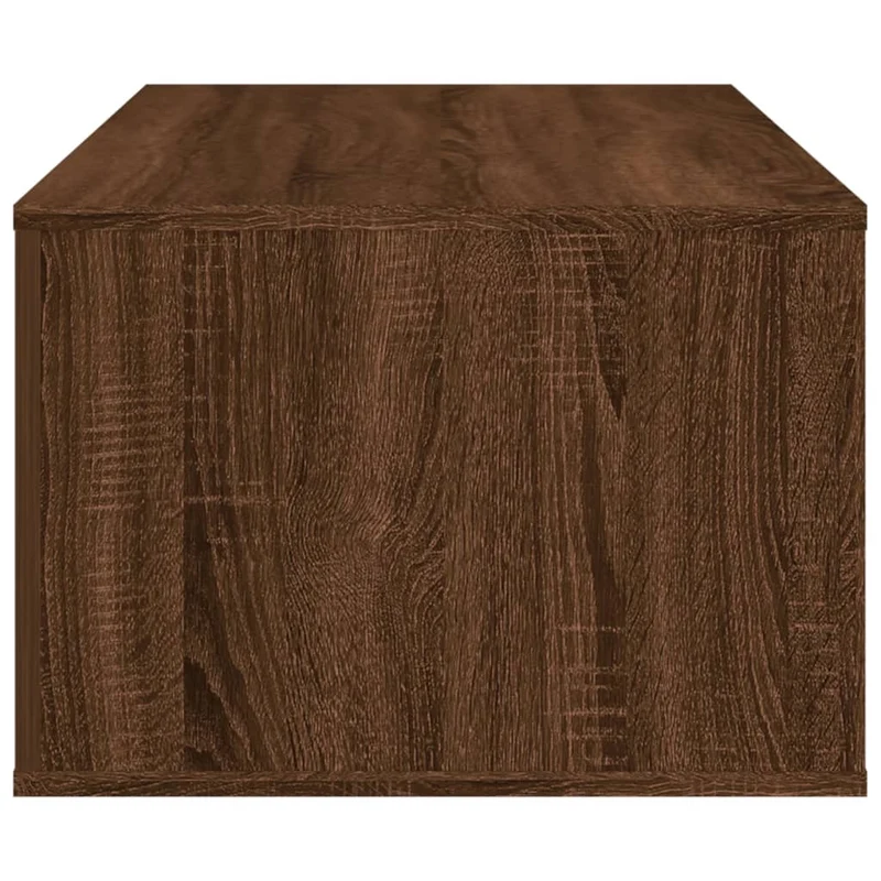 Table basse avec tiroir et compartiment ouvert design rustique 100 x 50,5 x 35 cm bois d'ingénierie marron DEC038576