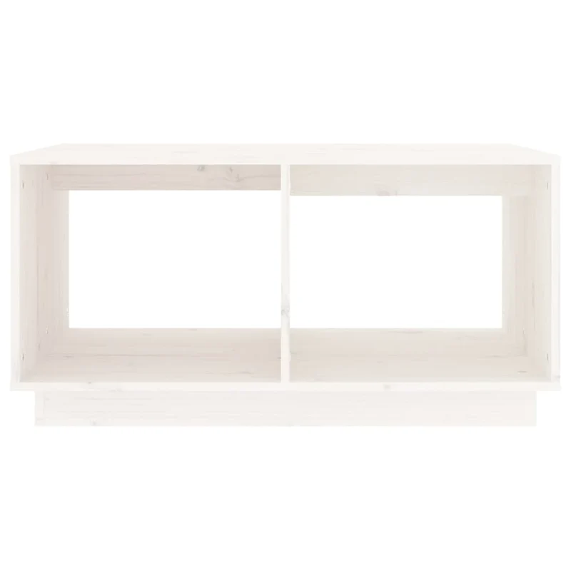 Table basse design moderne 80 x 50 x 40 cm bois massif de pin blanc DEC037956