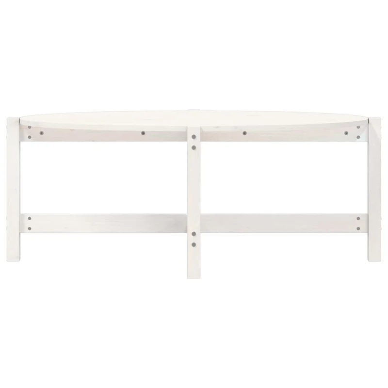 Table basse de salon design simple 118 x 63 x 45 cm bois massif de pin blanc DEC037854