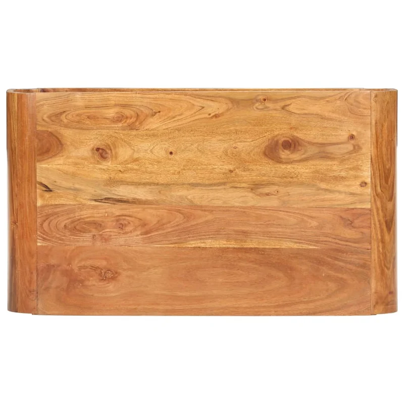 Table basse de salon design rustique vintage 90 x 50 x 30 cm bois d'acacia avec finition couleur miel DEC037218