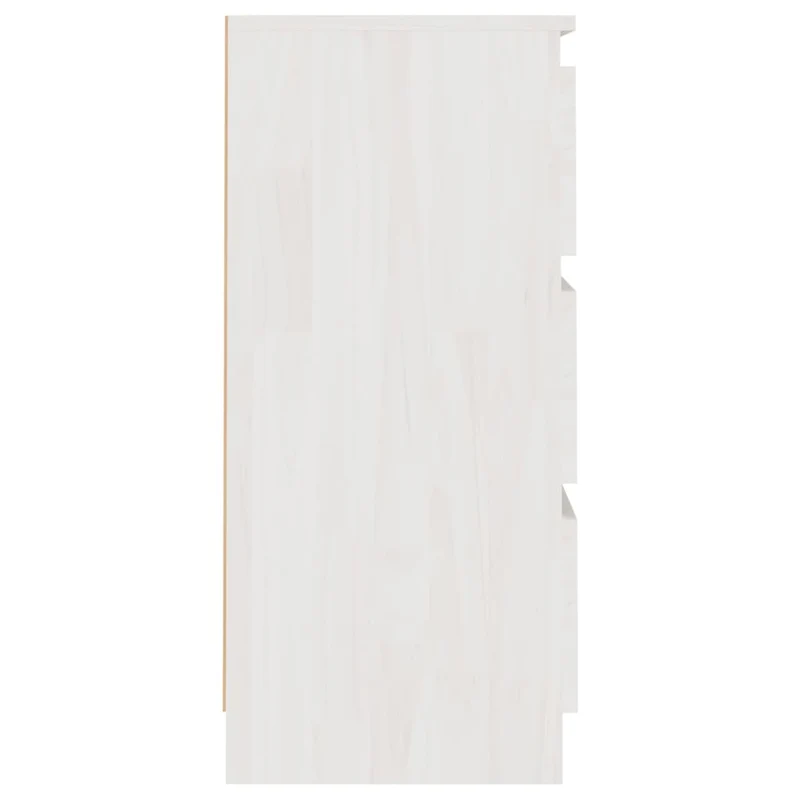 Table de chevet avec 3 tiroirs 40 x 29,5 x 64 cm bois de pin blanc DEC033327