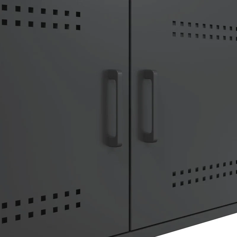 Table basse avec espace de rangement design industriel 68 x 50 x 50,5 cm acier noir DEC039730