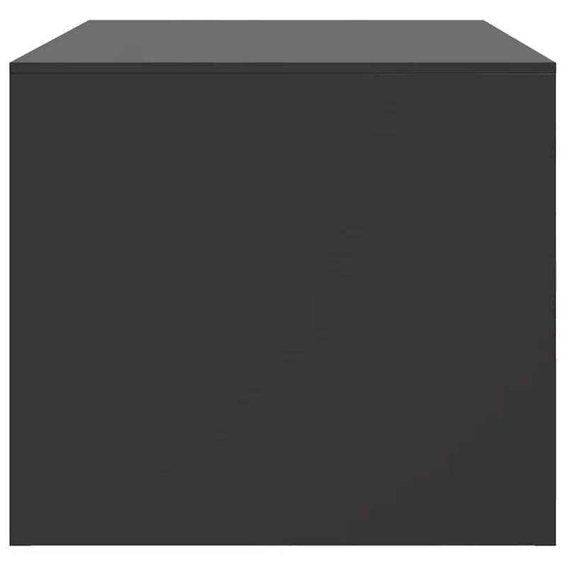 Table basse avec espace de rangement design industriel 67 x 50 x 44 cm acier noir DEC039727