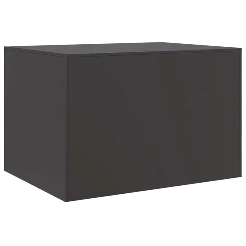 Table basse avec espace de rangement design industriel 67 x 50 x 44 cm acier noir DEC039727