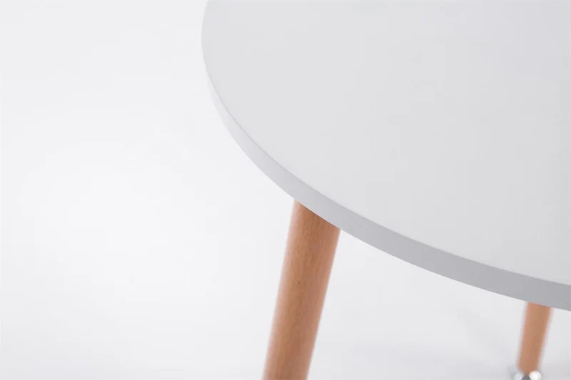 Table de cuisine petite table d'appoint ronde 3 pieds en bois clair Ø60 cm TAB10012