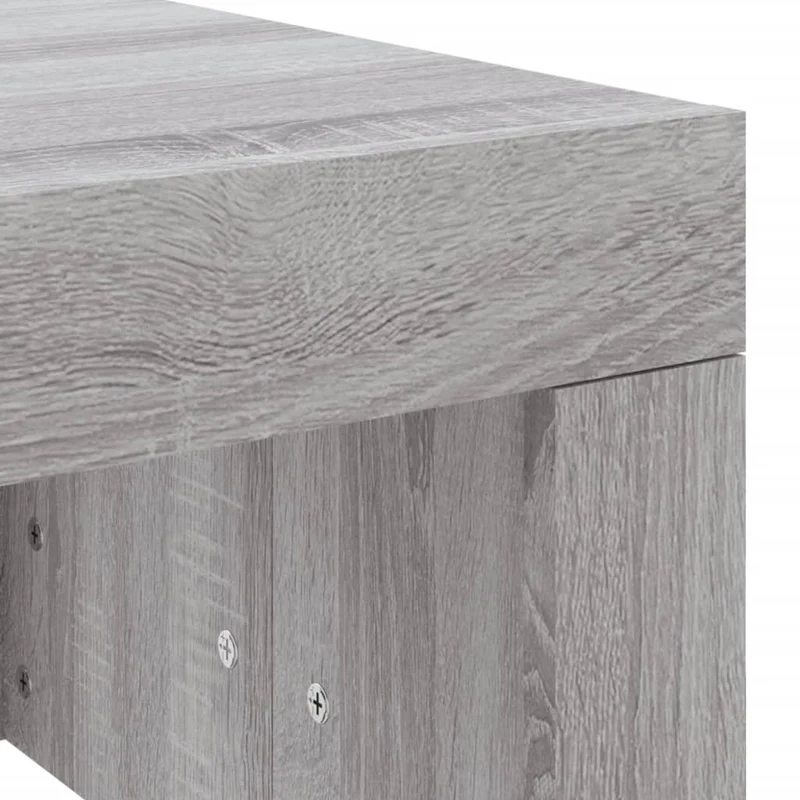 Table basse classique 102 x 50 x 36 cm bois d'ingénierie gris DEC039977