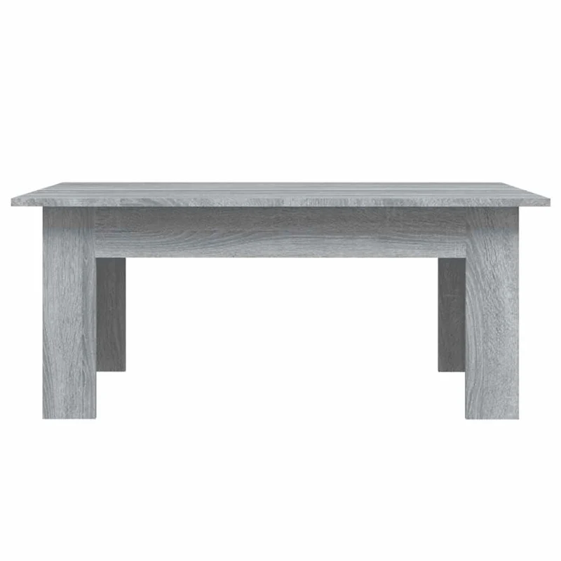 Table basse design moderne sobre 100 x 60 x 42 cm bois d'ingénierie gris DEC039967
