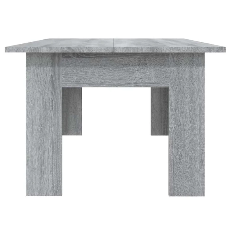 Table basse design moderne sobre 100 x 60 x 42 cm bois d'ingénierie gris DEC039967