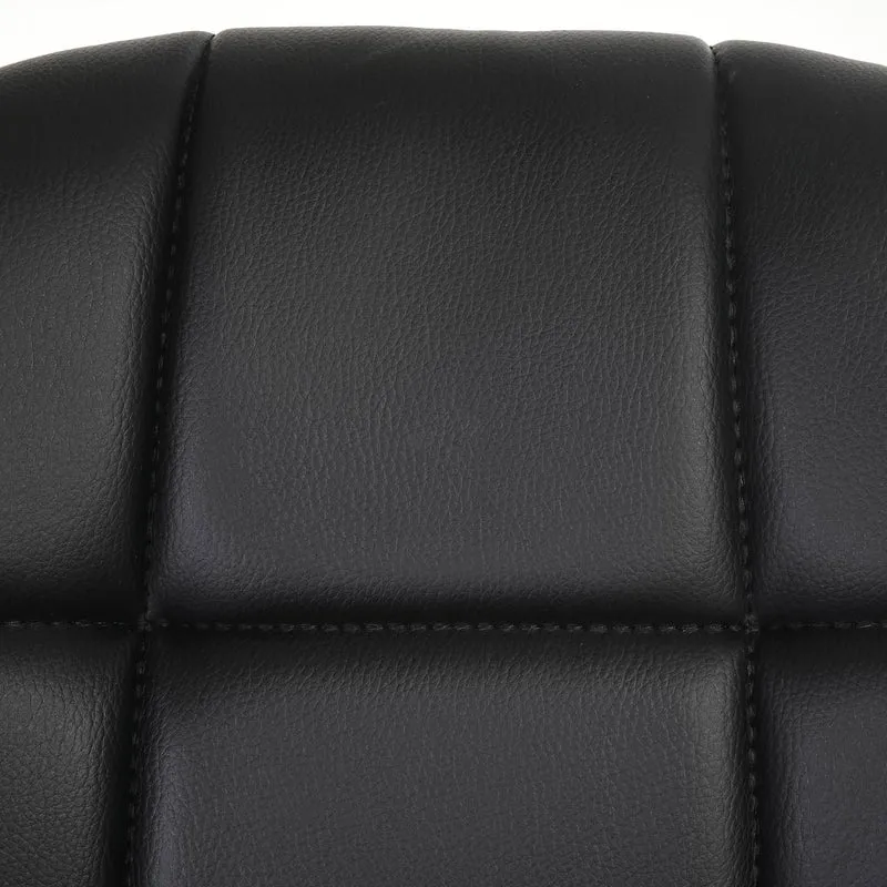 Chaise de bureau pivotante tabouret sur roulettes en synthétique noir 04_0002031