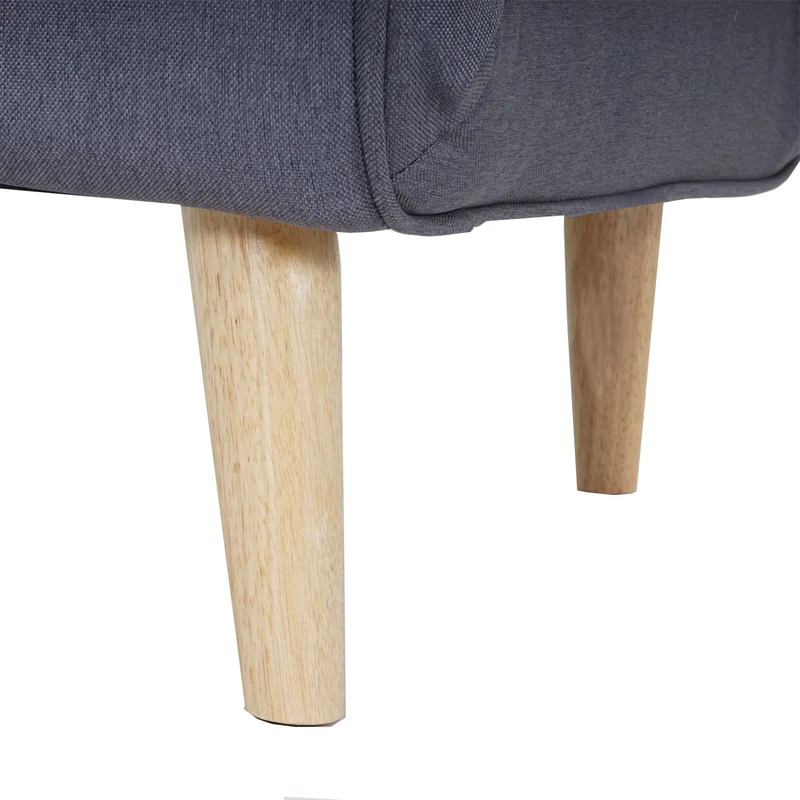 Canapé-lit fauteuil de couchage une personne fonctionnel relaxation pliant en tissu gris clair 04_0003095