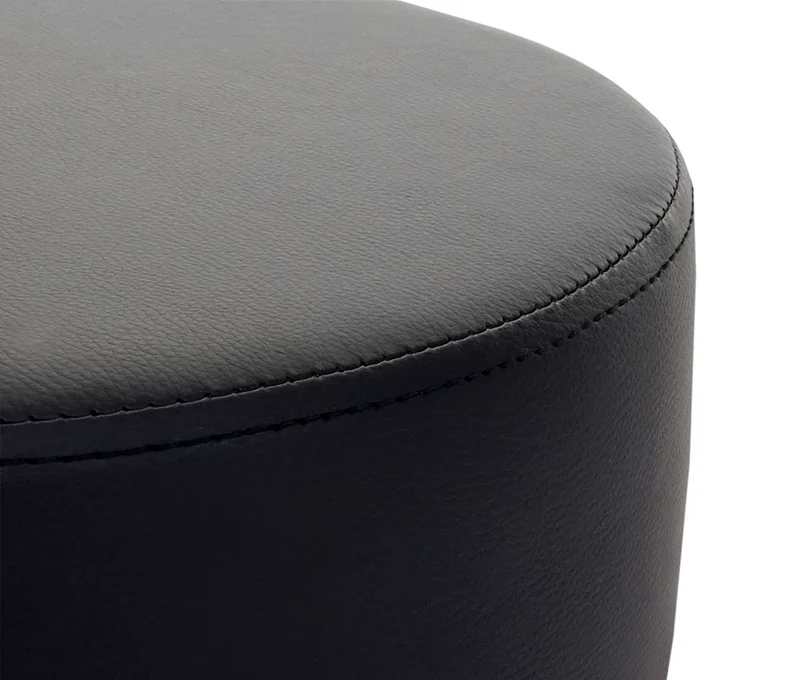 Tabouret siège réglable en hauteur polyvalent pivotant Ø 35cm en synthétique noir 04_0005332