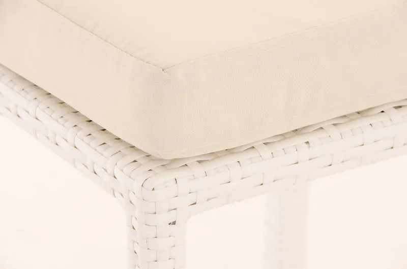 Tabouret de bar d'extérieur x1 en polyrotin aluminium plastique blanc 10_0002934