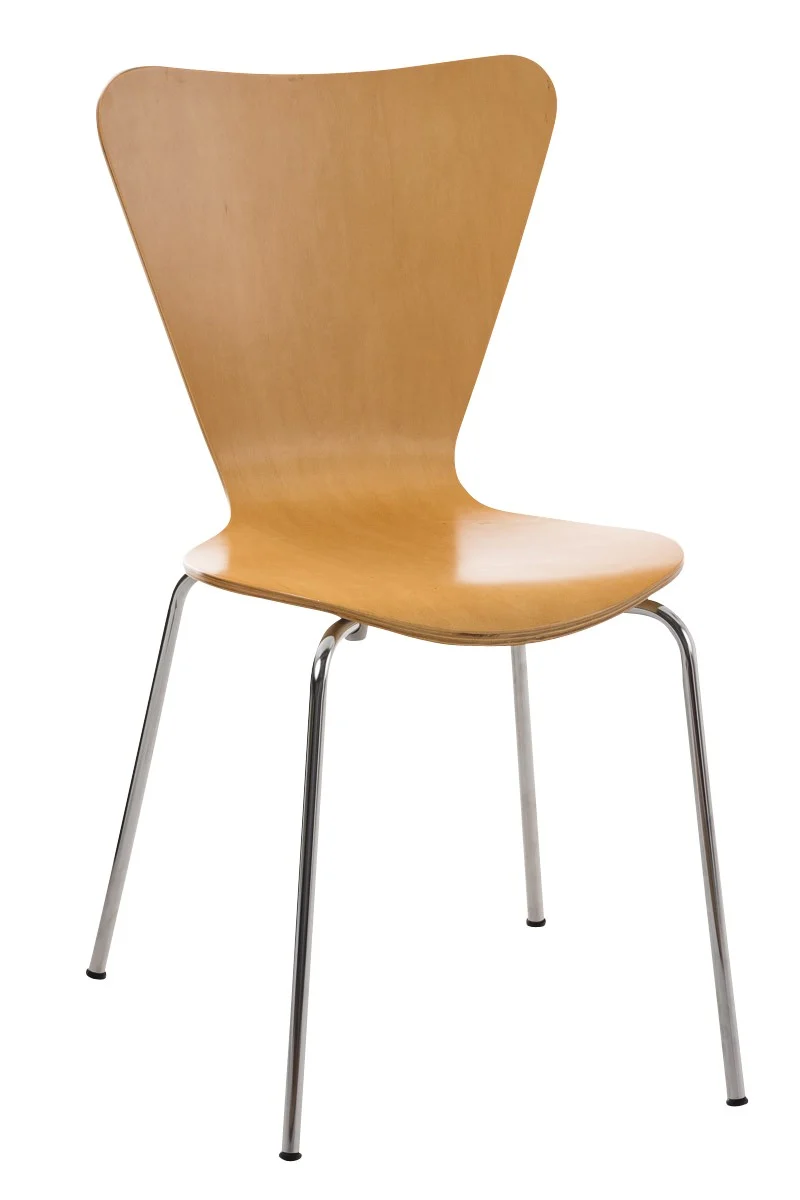 Lot de 4 chaises de séjour bureau en bois et métal CDS10108