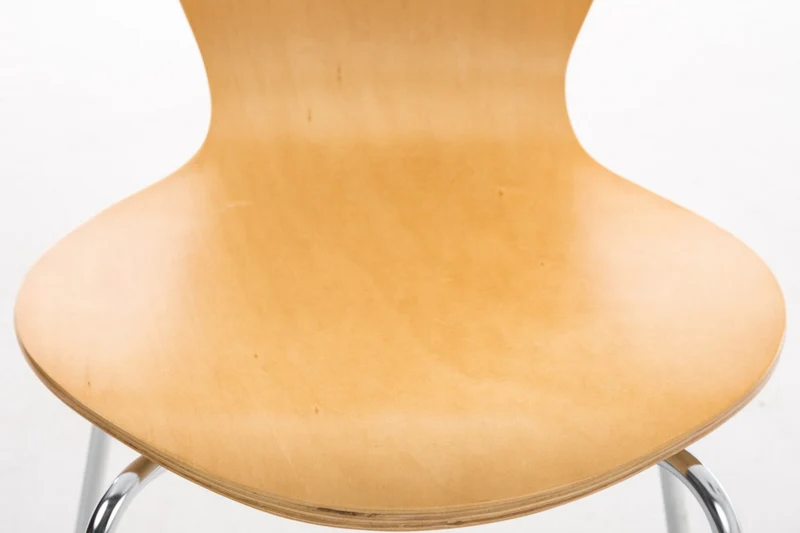 Lot de 4 chaises de séjour bureau en bois et métal CDS10108