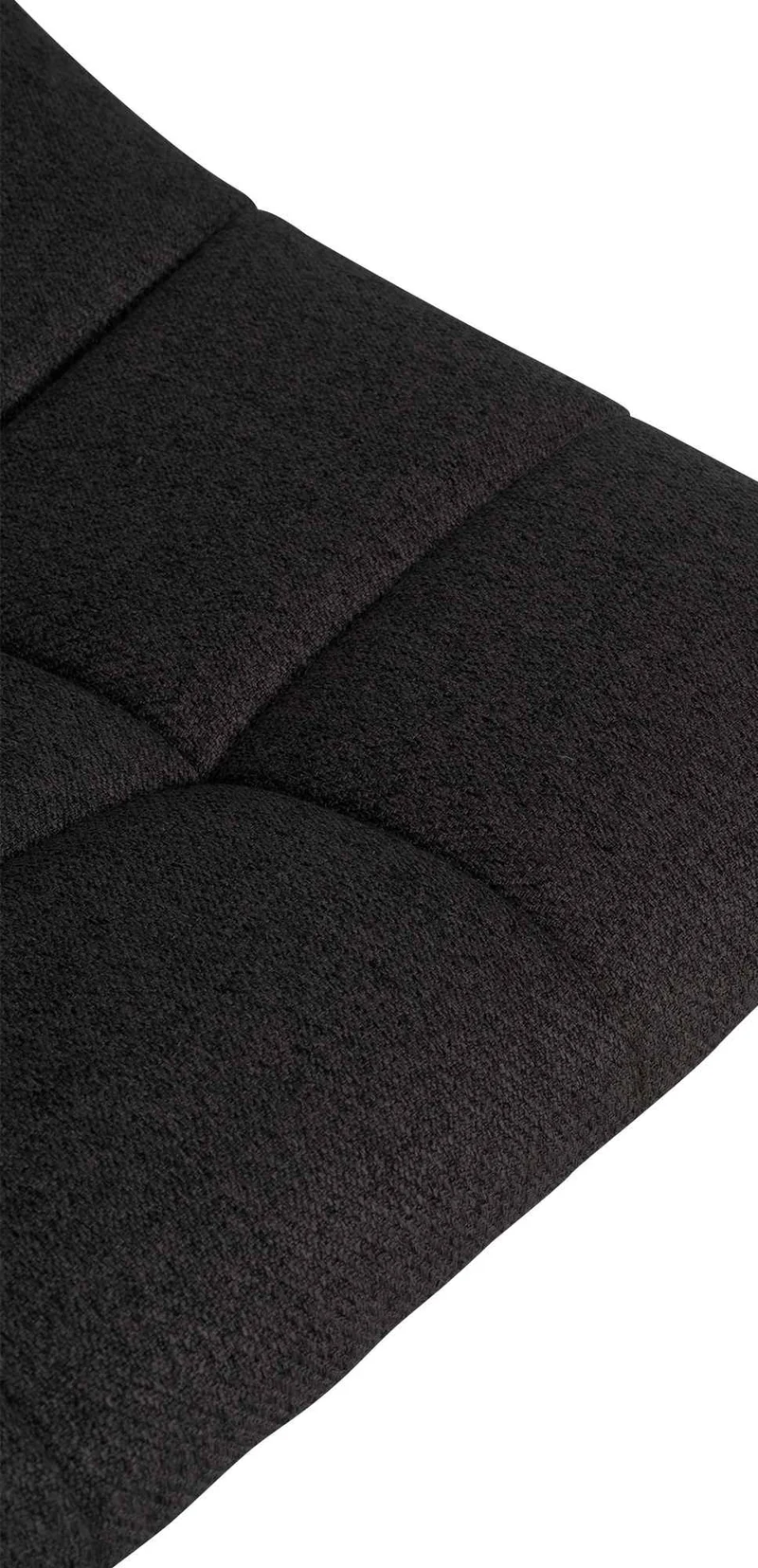 Lot de 2 tabourets de bar en tissu noir base métal noir réglable en hauteur et repose-pieds TDB10618