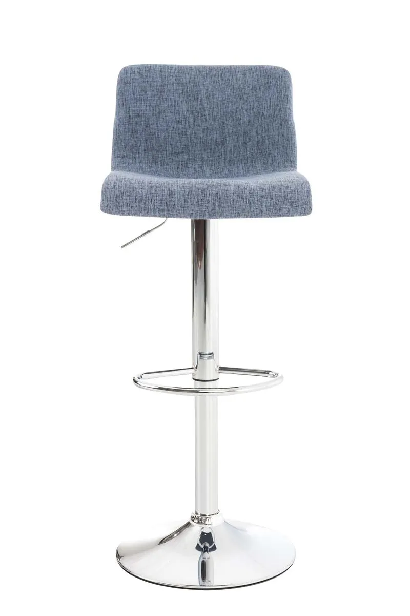 Tabouret de bar Hover ! Métal chromé Tissu Bleu 10_0000001