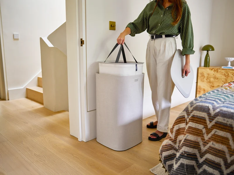 Panier à Linge Simple en Écru 60L Tota One