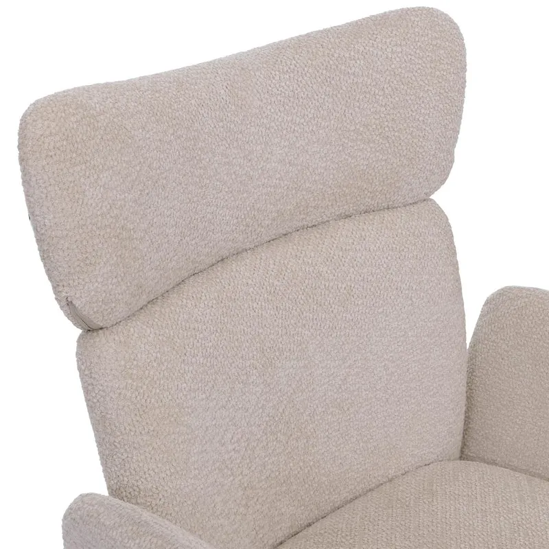 Lot de 2 chaises de salle à manger design moderne rotatives 92 x 63 x 58 cm avec assise confortable en tissu bouclé beige 04_0008824