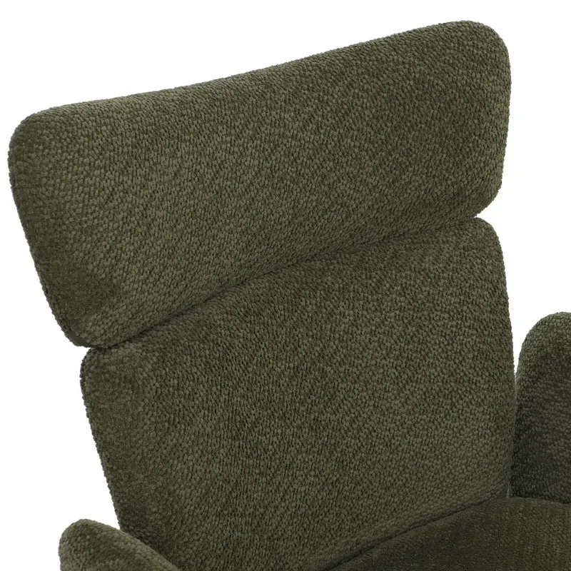 Lot de 2 chaises de salle à manger modernes confortables 92 x 63 x 58 cm en tissu bouclé vert 04_0008823