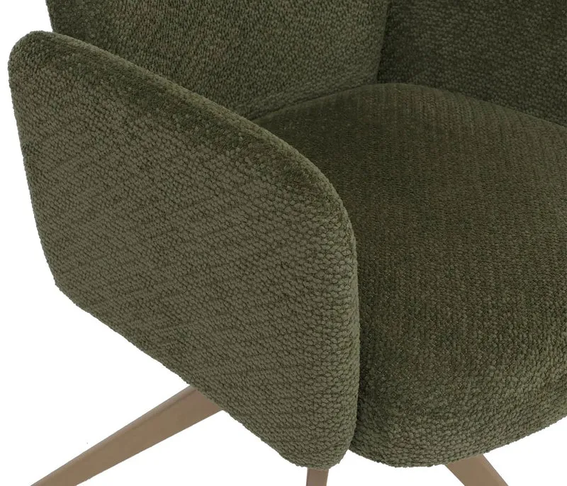 Lot de 2 chaises de salle à manger modernes confortables 92 x 63 x 58 cm en tissu bouclé vert 04_0008823