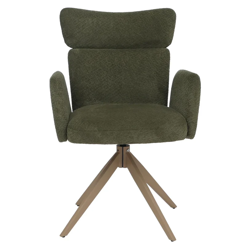Lot de 2 chaises de salle à manger modernes confortables 92 x 63 x 58 cm en tissu bouclé vert 04_0008823