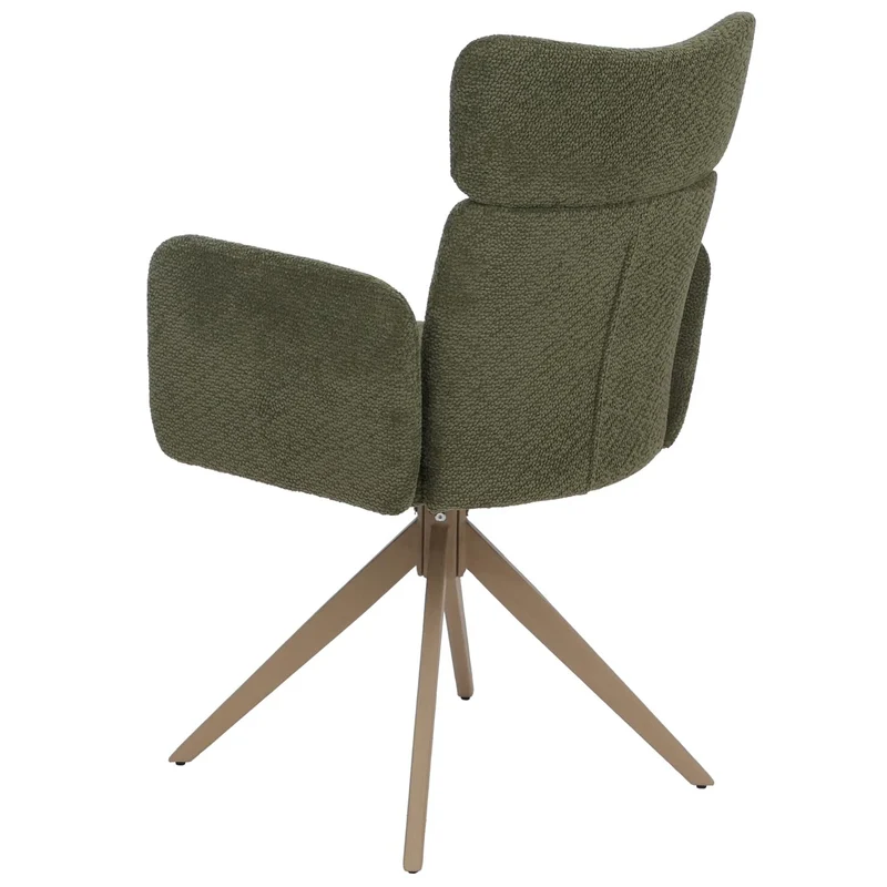 Lot de 2 chaises de salle à manger modernes confortables 92 x 63 x 58 cm en tissu bouclé vert 04_0008823