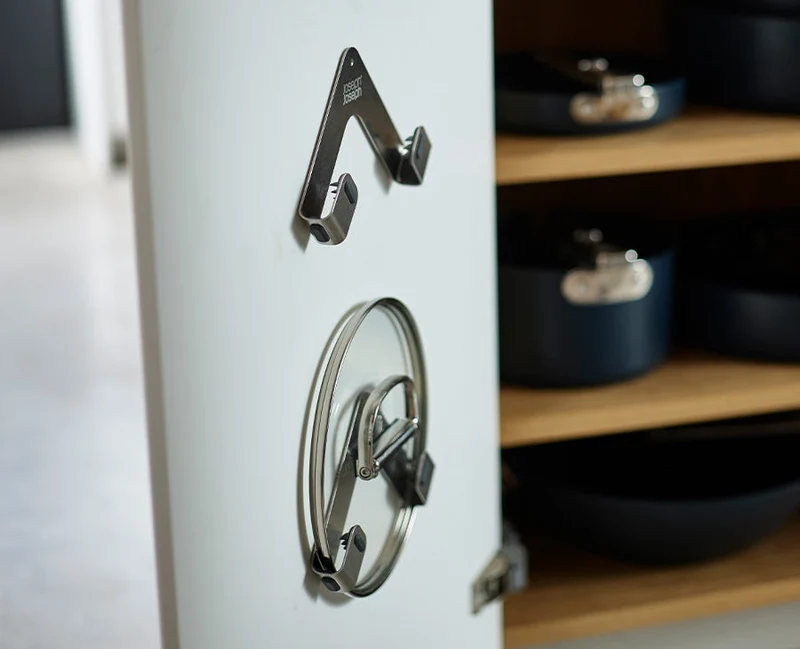 Support de Porte-couvercles de Casseroles Space™ en Acier Inoxydable pack de 2