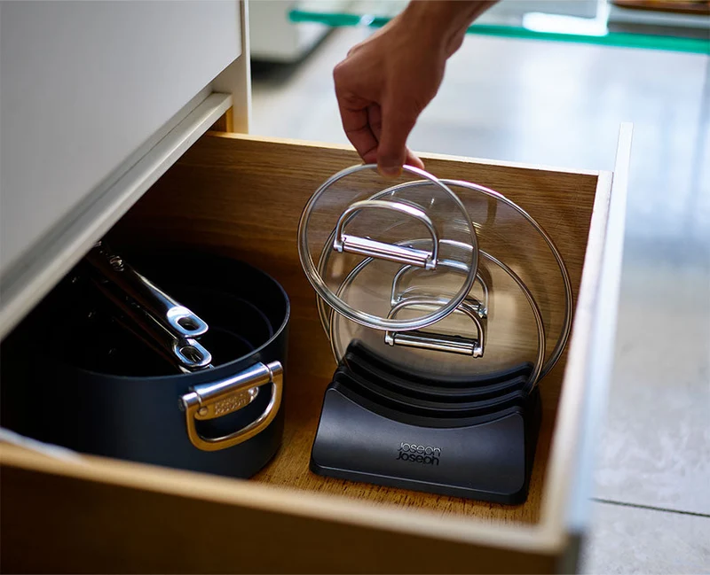 Support pour 3 Couvercles de Casseroles en Bleu Space™