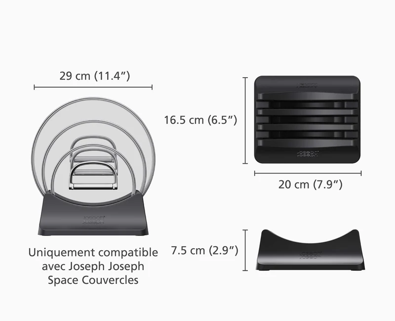 Support pour 3 Couvercles de Casseroles en Bleu Space™